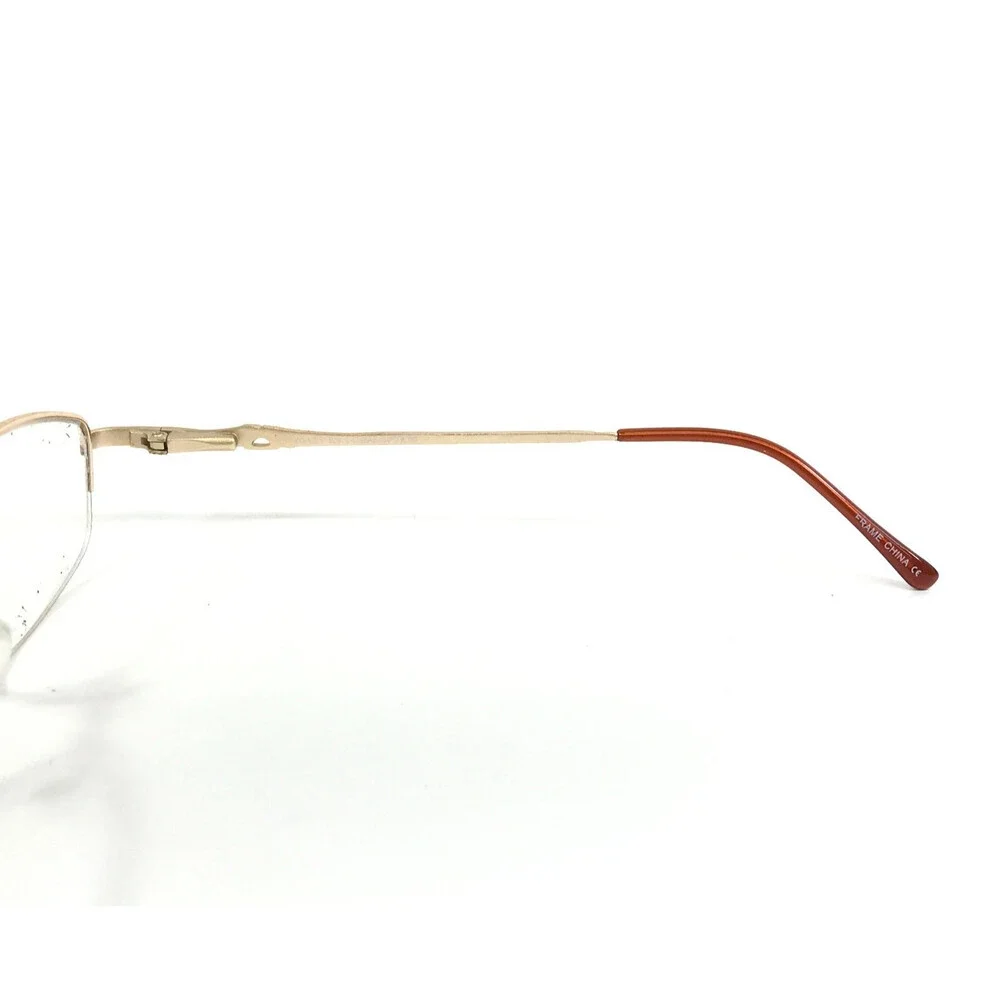 Casino Eyewear Eyeglasses Frames A-131 GOLD Rectangle Half Rim 51-16-140